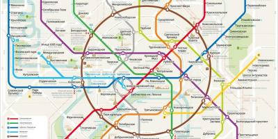 Žemėlapis Maskvos metro anglų ir rusų