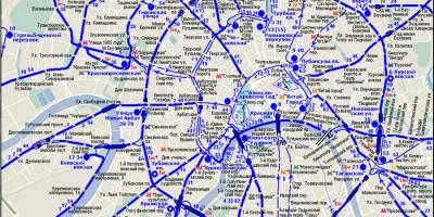 Žemėlapis Maskvos troleibusų