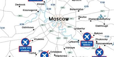 Žemėlapis Maskvos oro uostuose