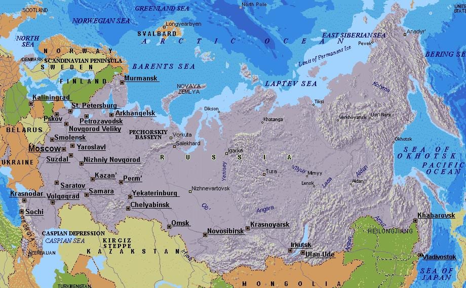 žemėlapis Maskva, Rusija