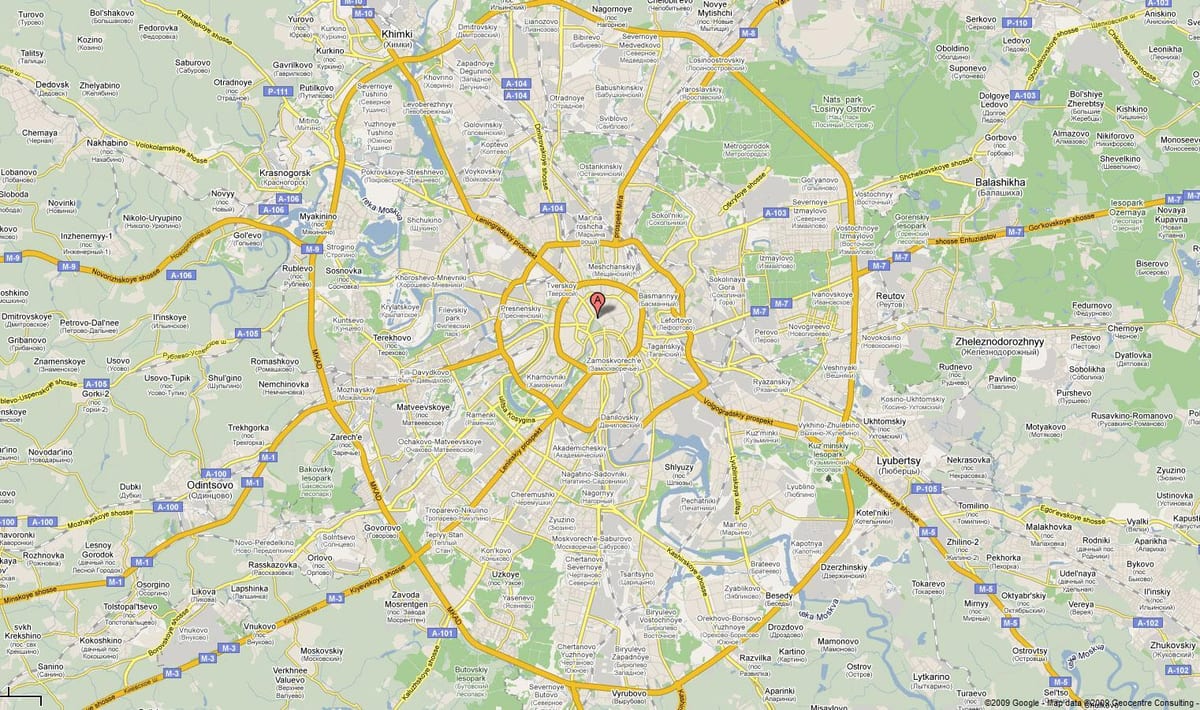 Moskva greitkelių žemėlapis