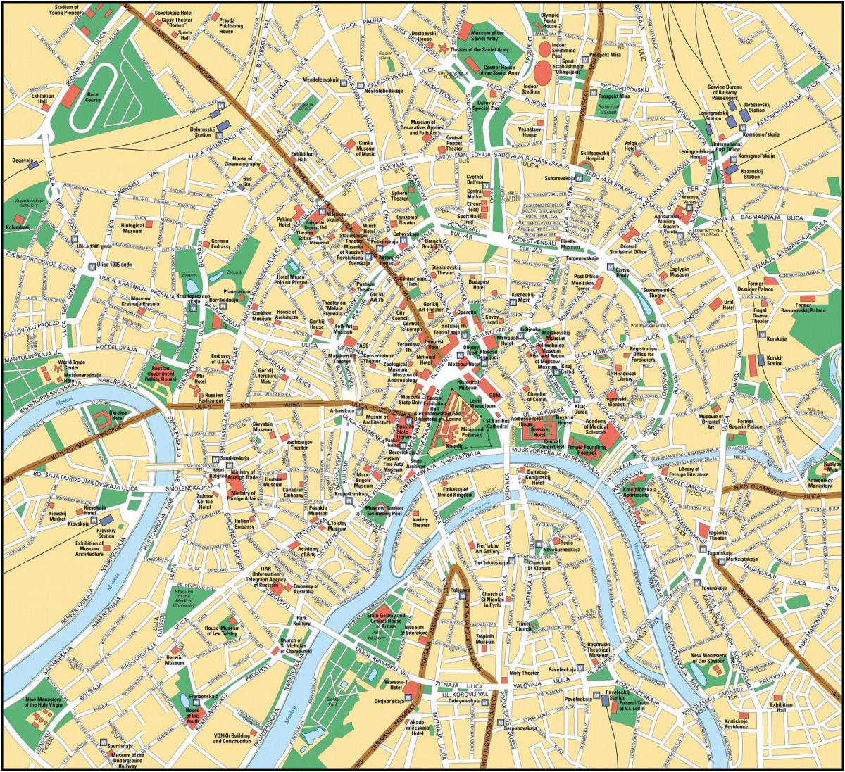 Moskva miesto žemėlapis