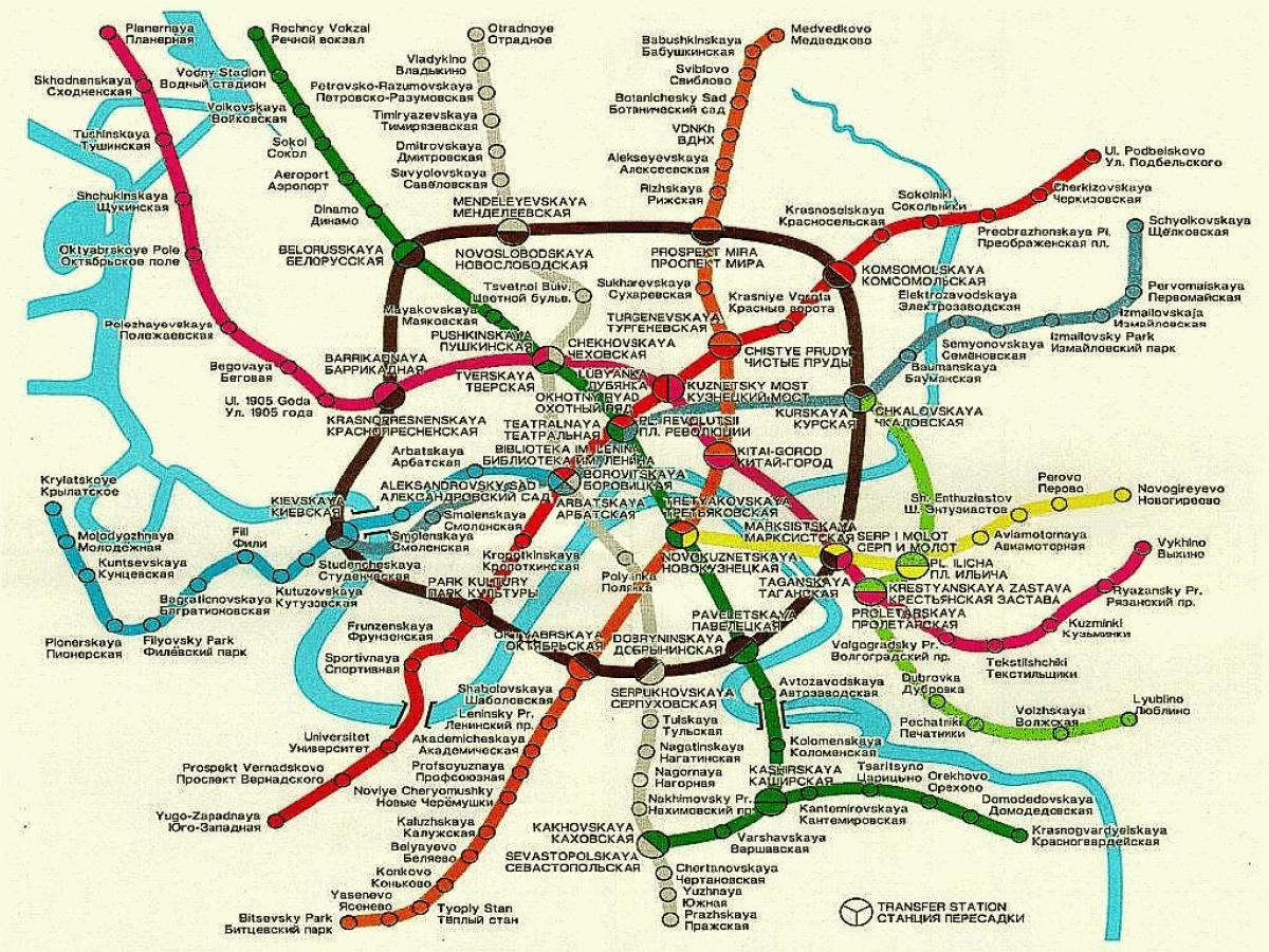 Maskvos geležinkelių žemėlapis