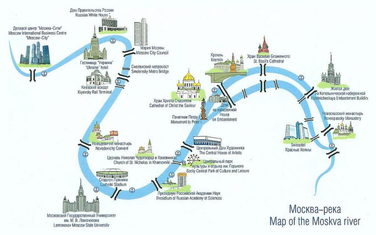 Moskva upės žemėlapis