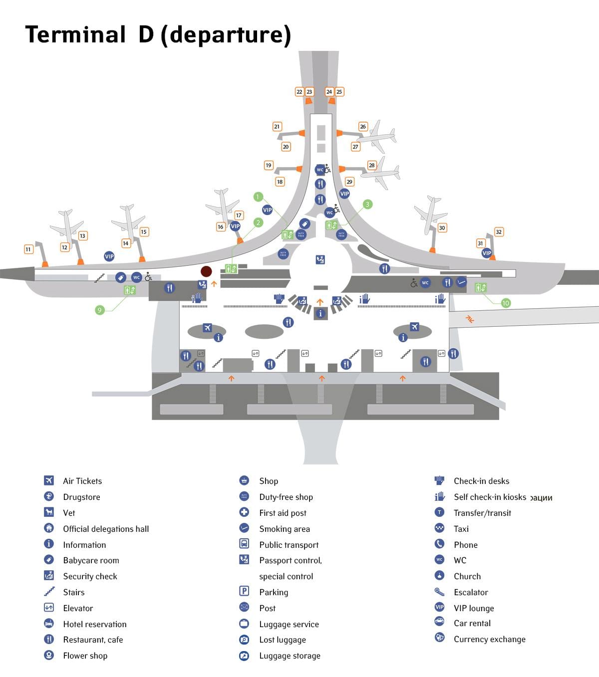 Sheremetyevo airport žemėlapis galinių d