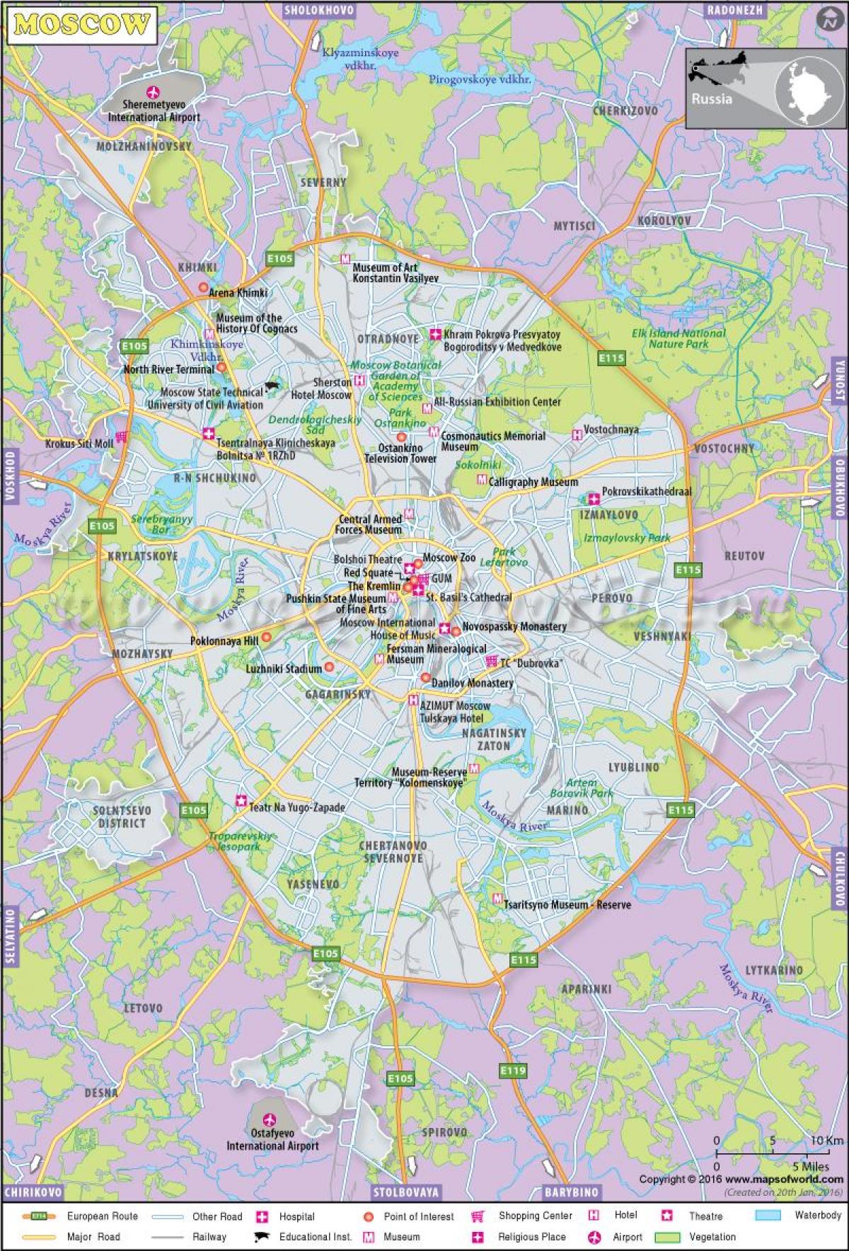 Moskau žemėlapiai