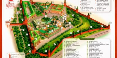 Kremliaus Maskvoje žemėlapyje