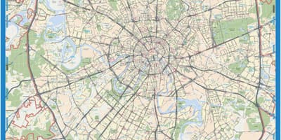 Moskva geografinis žemėlapis